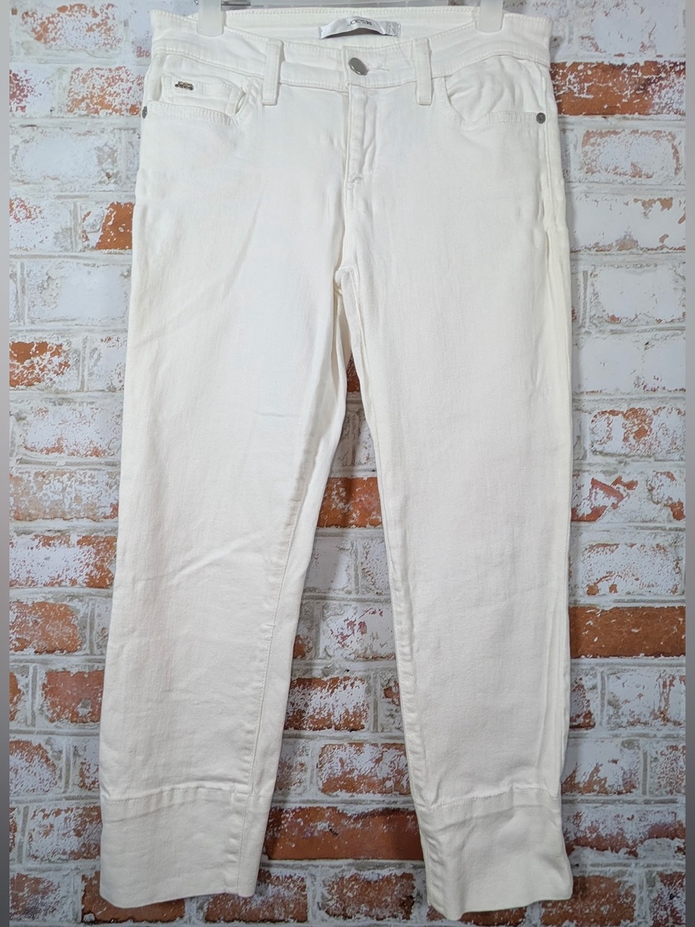 Joe's Jeans Socialite Kicker Women 28 White Denim Pants Stretch Casual Classic